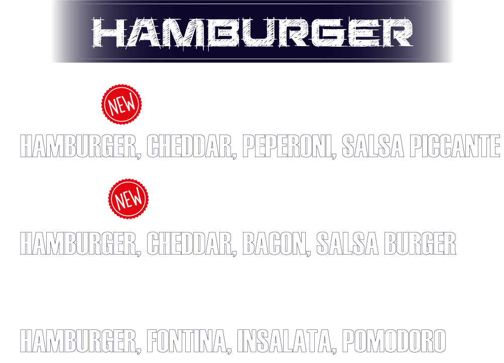 oops.. qualcosa è andato storto nel caricamento del menu'. Perdonaci :( 